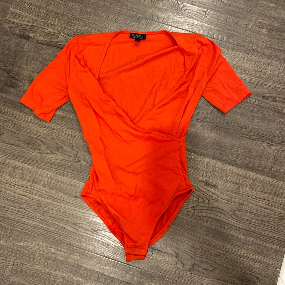 TOPSHOP one piece suit Red/Orange Size 4
